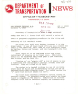 Department of Transportation News Releases for November 1968