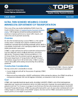 UltraThin Bonded Wearing Course  Minnesota Department of Transportation