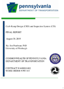 CurbRamp Design CRD and Inspection System CIS