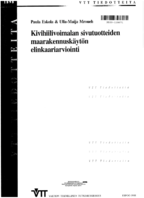 Kivihiilivoimalan Sivutuotteiden Maarakennuskaeytoen Elinkaariarviointi