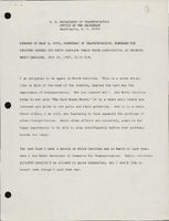 Remarks of Alan S Boyd Secretary of Transportation Prepared for Delivery Before the North Carolina World Trade Association Raleigh North Carolina