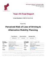 Perceived Risk of Loss of Driving  Alternative Mobility Planning