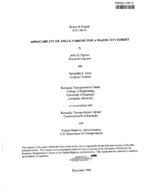 Applicability of Angle Parking for a Major City Street