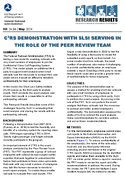 C3RS Demonstration with SLSI Serving in the Role of the Peer Review Team