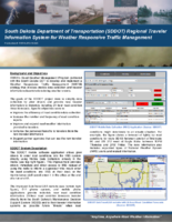 South Dakota Department of Transportation SDDOT regional traveler information system for weather responsive traffic management