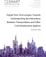 Digital Twin Technologies towards Understanding the Interactions between Transportation and Other Civil Infrastructure Systems