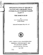 Determination of Means to Safeguard Aircraft from Power Plant Fires in Flight Part IV the Boeing B29