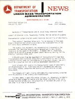Department of Transportation News Urban Mass Transportation Administration UMTA 723
