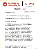 Department of Transportation News Urban Mass Transportation Administration UMTA 7627