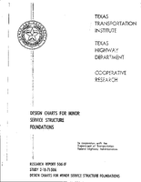 Design Charts for Minor Service Structure Foundations