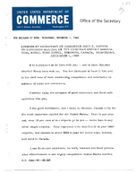 Secretary of Commerce John T Connor Speeches December 1965