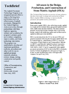 Advances in the Design Production and Construction of Stone Matrix Asphalt Tech Brief