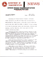 Department of Transportation News Urban Mass Transportation Administration UMTA 2974