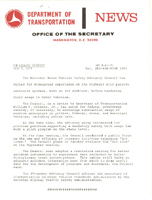 Department of Transportation News Releases for July 1975