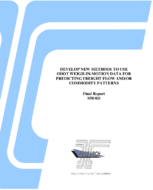 Develop New Methods to Use ODOT WeighinMotion Data for Predicting Freight Flow andor Commodity Patterns