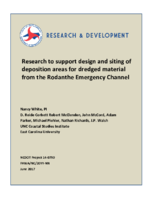 Research to support design and siting of deposition areas for dredged material from the Rodanthe Emergency Channel