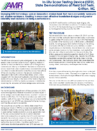 InSitu Scour Testing Device ISTD State Demonstrations of Field Soil Tests Grifton NC