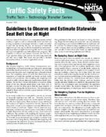 Guidelines to Observe and Estimate Statewide Seat Belt Use at Night Traffic Tech