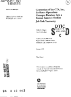 Conversion of the CTA Inc en Route Operations Concepts Database into a Formal Sentence Outline Job Task Taxonomy