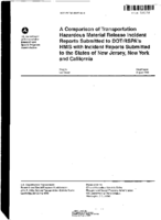 Comparison of Transportation Hazardous Material Release Incident Reports Submitted to DOTRSPAs HMIS with Incident Reports Submitted to the States of New Jersey New York and California