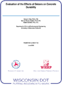 Evaluation of the Effects of Deicers on Concrete Durability