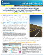 Texas Department of Transportations Methodology for Selecting Curves to Receive High Friction Surface Treatments and Other Safety Improvements