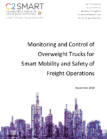 Monitoring and Control of Overweight Trucks for Smart Mobility and Safety of Freight Operations