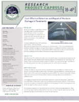 CostEffective Detection and Repair of Moisture Damage in Pavements Research Project Capsule 184P