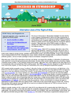 Successes in Stewardship  Alternative Uses of the RightofWay