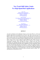 New track shift safety limits for highspeed rail applications