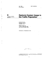 Restraint System Usage in the Traffic Population 1983 Annual Report