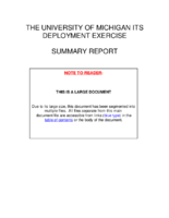 The University of Michigan ITS Deployment Exercise Summary Report