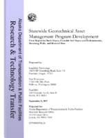 Statewide Geotechnical Asset Management Program Development  Final Report for Rock Slopes Unstable Soil Slopes and Embankments Retaining Walls and Material Sites