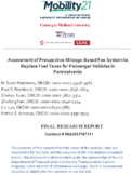 Assessment of Prospective MileageBased Fee System to Replace Fuel Taxes for Passenger Vehicles in Pennsylvania