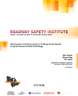 Development and Demonstration of Merge Assist System using Connected Vehicle Technology