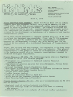 Office of Safety News Highlights March 9 1973