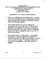 Deputy Secretary of Transportation Mortimer Downey Speeches December 1994