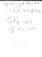 Parts 409 AND 407 Regulations of the Administrator