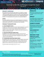 Identifying and Mitigating Congestion Onset Project Brief