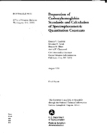 Preparation of Carboxyhemoglobin Standards and Calculation of Spectrophotometric Quantitation Constants