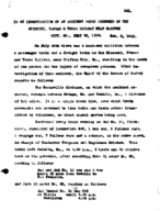 Interstate Commerce Commission Report of the Accident  Investigation Occurring on the MISSOURI KANSAS AND TEXAS RAILWAY CLIFTON CITY MO