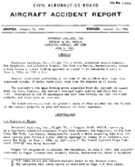 Investigation of Aircraft Accident NORTHEAST AIRLINES LAGUARDIA AIRPORT NEW YORK 19640605