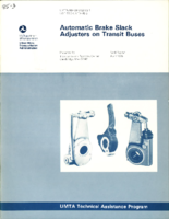 Automatic Brake Slack Adjusters on Transit Buses