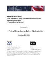 Evidence Report Licit Schedule II Drug Use and Commercial Motor Vehicle Driver Safety Comprehensive Review