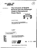 The intrusion of engine exhaust into the passenger areas of recreational power boats