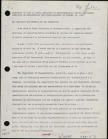 Statement of Alan S Boyd Secretary of Transportation Before the Senate Committee on Aeronautical and Space Sciences