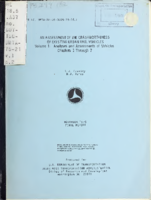An Assessment of the Crashworthiness of Existing Urban Rail Vehicles Volume I Analyses and Assessments of Vehicles Chapters 1 through 7