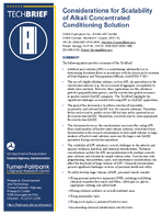 Considerations for Scalability of Alkali Concentrated Conditioning Solution techbrief