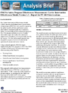 FMCSA Safety Program Effectiveness Measurement Carrier Intervention Effectiveness Model Version 13Report for FY 2019 Interventions Analysis Brief