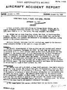 Investigation of Aircraft Accident PRIVATE PLANE NEAR DOVER DELAWARE 19580923